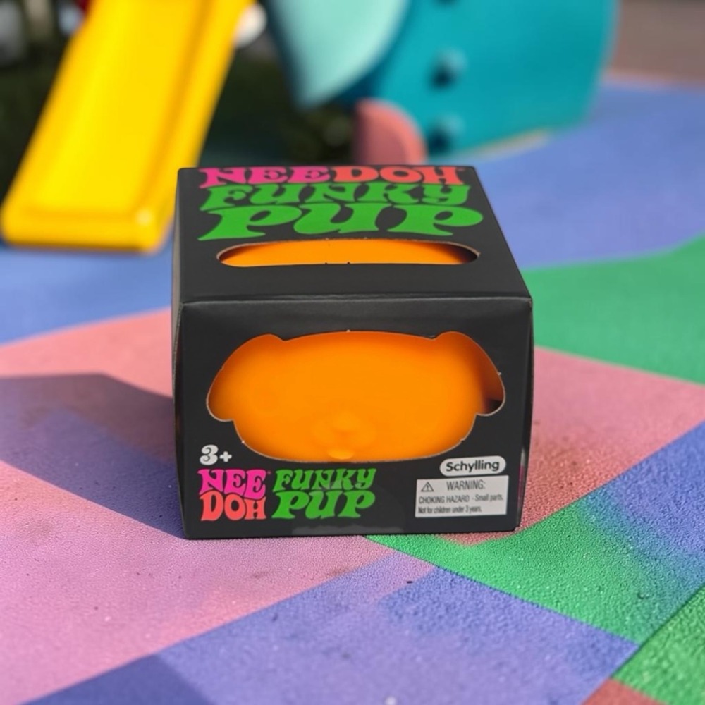 Schylling NeeDoh Funky Pup Orange Squishy Fidget Stress Toy